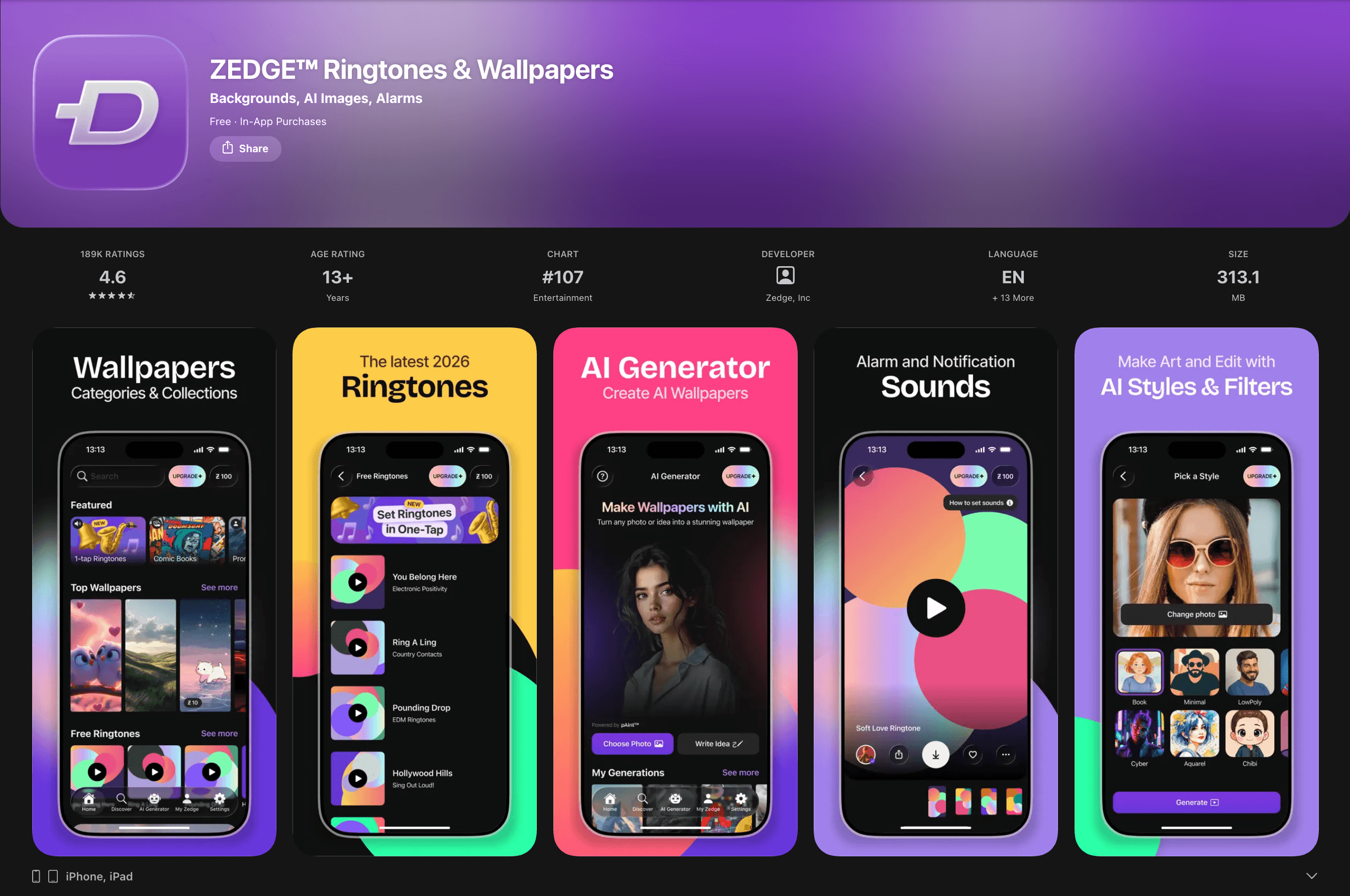 Zedge screenshot 1